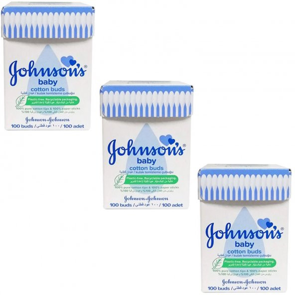 Johnsons Baby Kulak Temizleme Çubuğu 100 lü 3 ADET