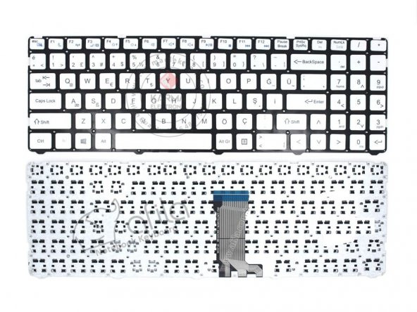 Casper Nirvana C650.8550-8D50X-B-F Notebook Klavyesi (Beyaz TR) - Resim 3