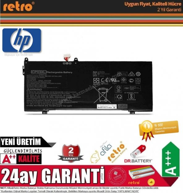 Hp Spectre X360 13-AE001NT 2PF73EA Notebook Bataryası - Pili - 2