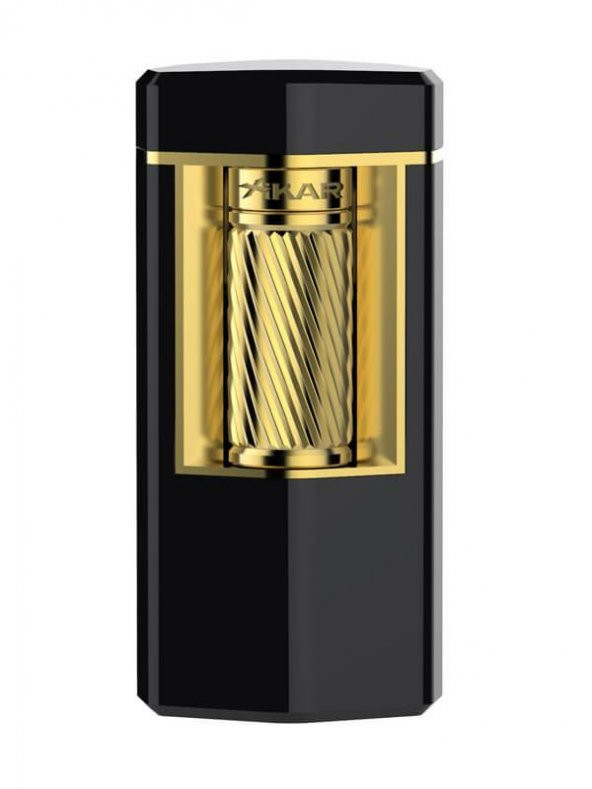 Xikar Meridian Single Lighter Siyah Gold Puro Çakmağı - 1