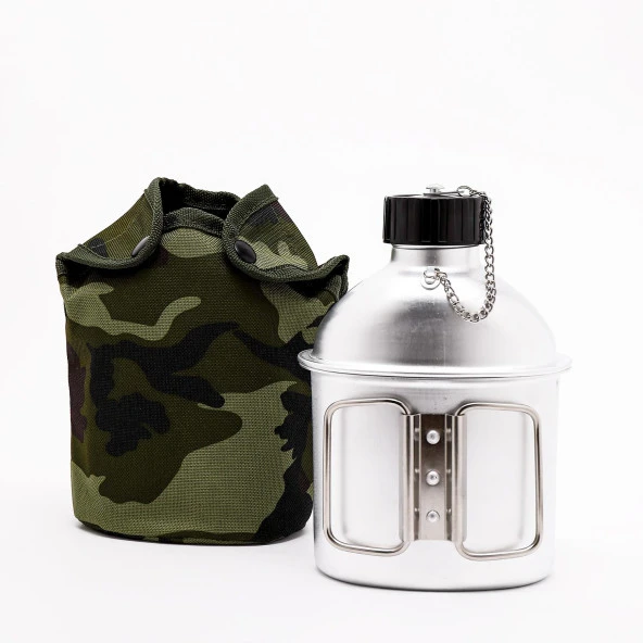 FreeCamp Goodman Alüminyum Kupalı Matara 1 Litre-KAMUFLAJ - 4