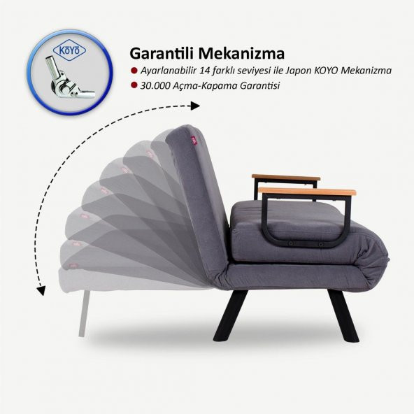 Sando Tekli Katlanır Yataklı Koltuk Petrol - 7