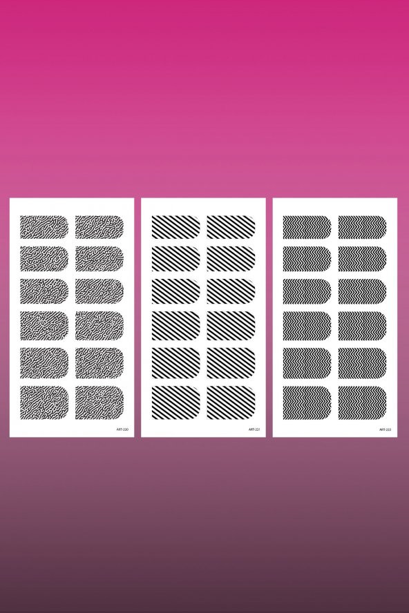 3lü Tırnak Dövmesi Seti, Tırnak Sticker Seti, Nail Art, Tattoo - 2