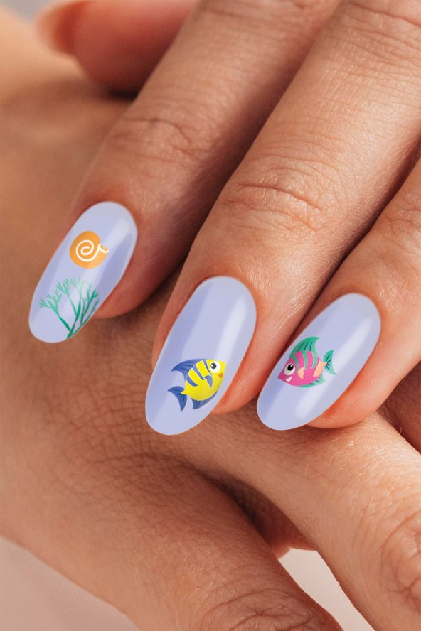 4lü Tırnak Dövmesi Seti, Tırnak Sticker Seti, Nail Art, Tattoo - 5