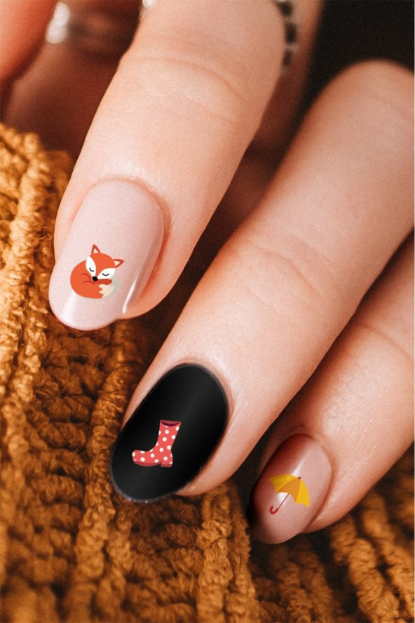 4lü Tırnak Dövmesi Seti, Tırnak Sticker Seti, Nail Art, Tattoo - 3