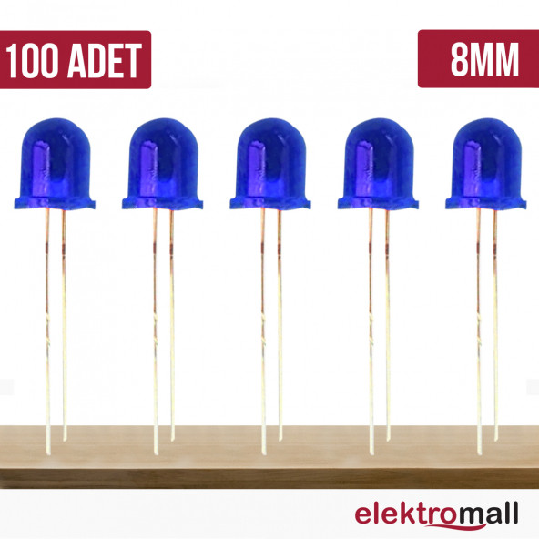 8mm Diffused Mavi Led(100 ADET)