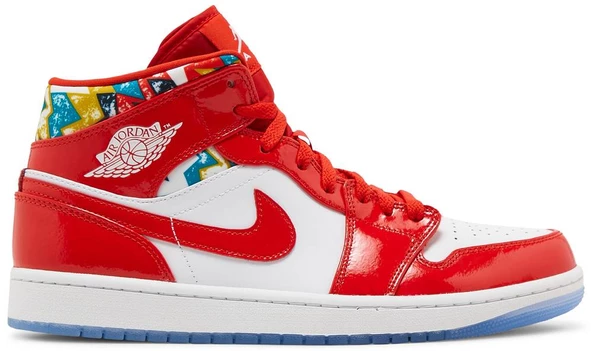 Nike Jordan 1 Mıd Se Erkek basketbol ayakkabısı -kırmızı -DC7294600 E-298