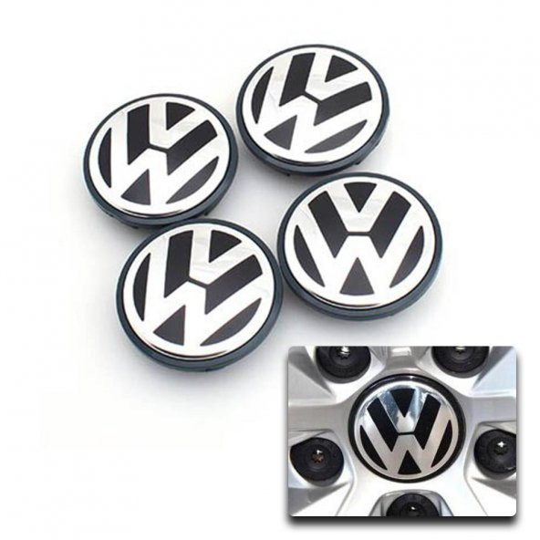 Volkswagen Aksesuar Golf Jant Göbeği Kapak Seti (4 Adet)