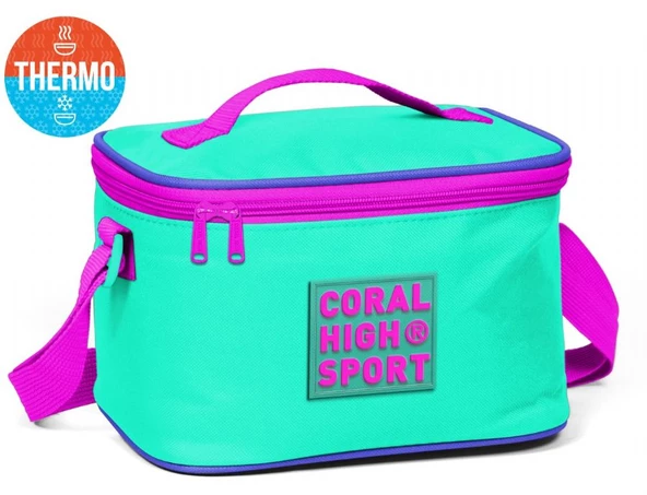 Coral High Sport Pembe Su Yeşili Lavanta Thermo Beslenme Çantası 22812