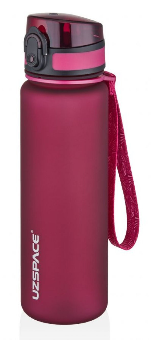 Uzspace 3026-2 - 500 ml Kırmızı Tritan Matara/Suluk (Kırılmaz)