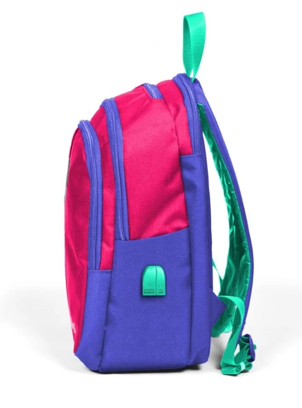 Coral High Sport Beş Gözlü Pembe Okul ve Günlük Sırt Çantası - Laptop+Tablet Bölmeli - Resim 2