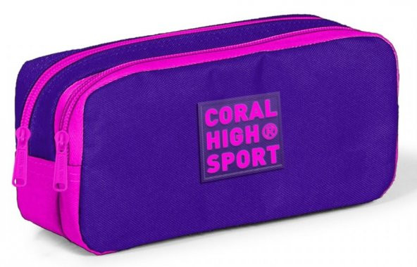 Coral High Sport İki Gözlü Mor Pembe Kalem Çantası
