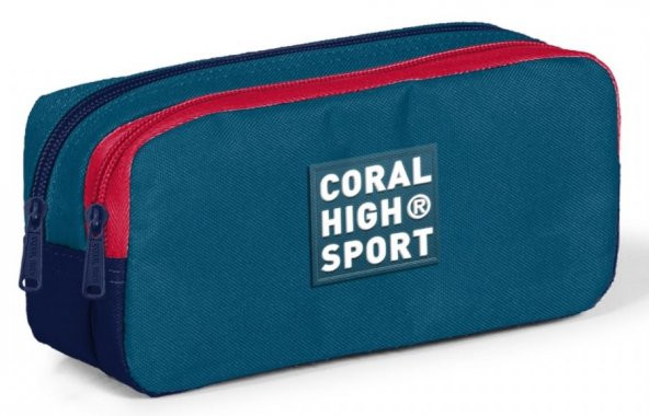 Coral High Sport Nefti Kırmızı Kalem Çantası - İki Gözlü