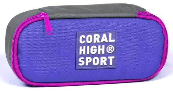 Coral High Sport Lavanta Açık Gri İç Bölmeli Oval Kalem Çantası