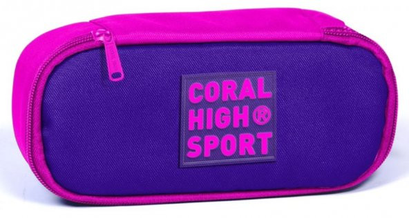 Coral High Sport Mor Pembe İç Bölmeli Oval Kalem Çantası