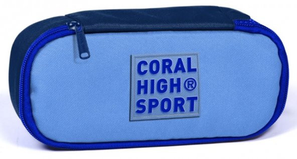 Coral High Sport Derin Mavi Lacivert İç Bölmeli Oval Kalem Çantası