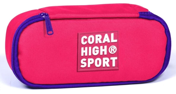 Coral High Sport Neon Mercan İç Bölmeli Oval Kalem Çantası ürün görseli