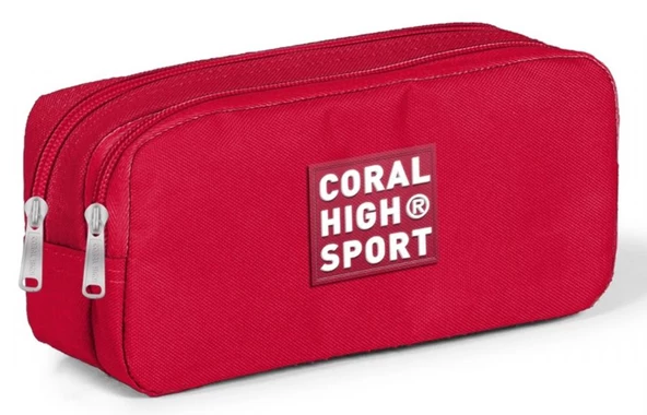 Coral High Sport Kırmızı Kalem Çantası - İki Gözlü ürün görseli