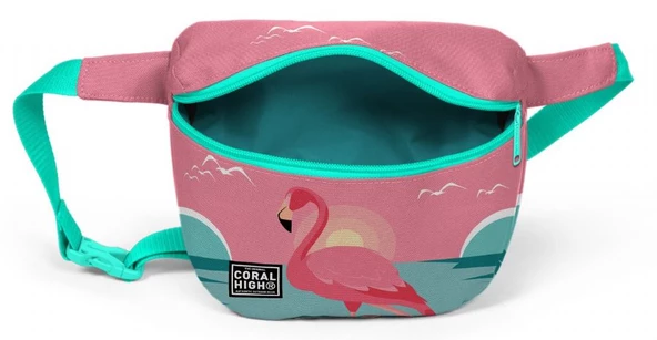 Coral High Yeşil Mercan Flamingo Çocuk Günlük Bel Çantası - Kız Çocuk - 2
