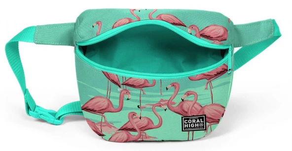 Coral High Su Yeşili Flamingo Çocuk Günlük Bel Çantası - Kız Çocuk - Resim 2