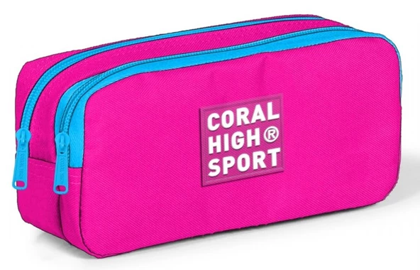 Coral High Sport İki Gözlü Neon Pembe Kalem Çantası