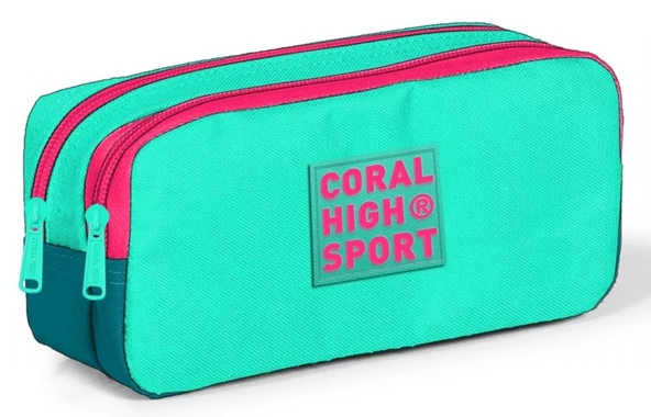 Coral High Sport İki Gözlü Su Yeşili Kalem Çantası ürün görseli