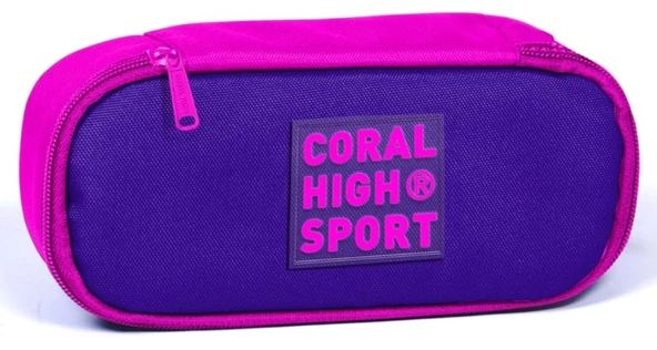 Coral High Sport Mor Pembe İç Bölmeli Oval Kalem Çantası ürün görseli