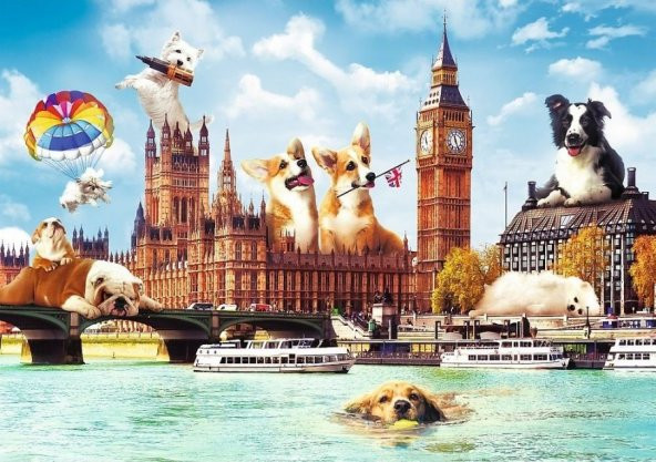 Trefl 1000 Parça Londrada Köpekler Puzzle