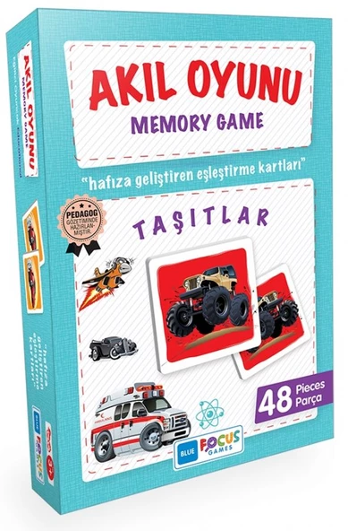 Blue Focus 48 Parça Memory Taşıtlar Akıl Oyunu