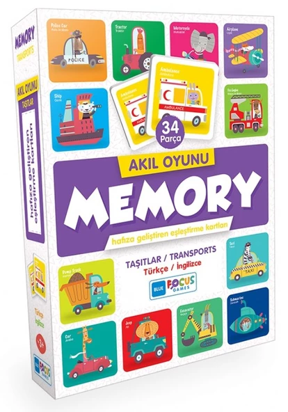 Blue Focus 34 Parça Memory Taşıtlar Akıl Oyunu