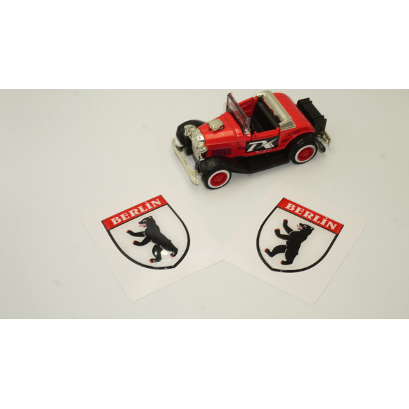 Berlin Logo Damla Silikon Sticker 2 Li Set - 2