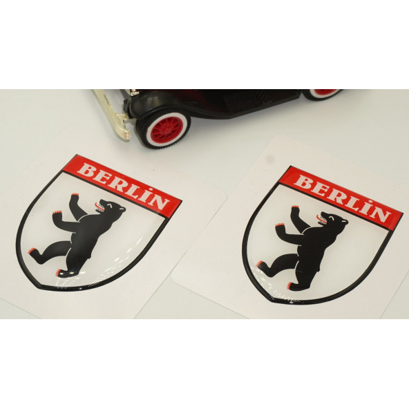 Berlin Logo Damla Silikon Sticker 2 Li Set - 3
