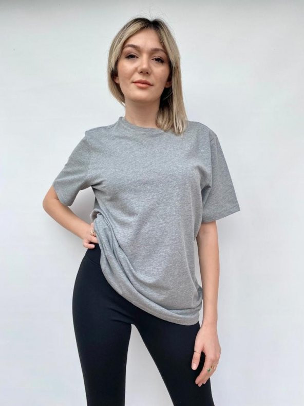 Kadın Uzun Tshirt Gri