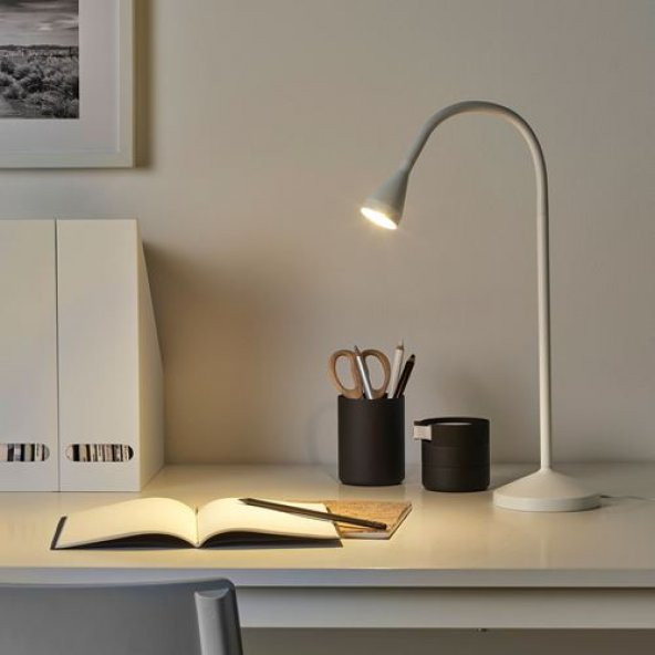 LED'li Çalışma Lambası, Beyaz Renk IKEA 1.9 W Çalışma Masa Lambası Dekorasyon - 2