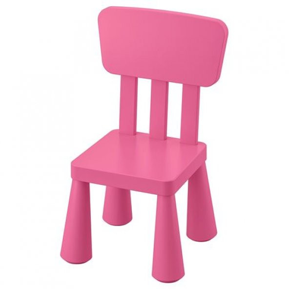Çocuk Tabure-Sandalyesi Pembe IKEA Çocuk Sandalye-Oturak Masa Oyun Sandalyesi Polipropilen Plastik