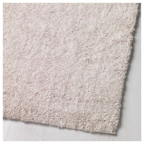 Bej Renk Mini Yumuşak Peluş Halı IKEA Paket 60x90 Cm-Banyo Halısı - 2