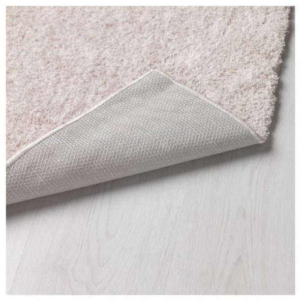 Bej Renk Mini Yumuşak Peluş Halı IKEA Paket 60x90 Cm-Banyo Halısı - 3