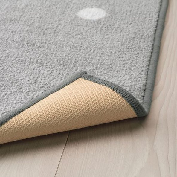 Çocuk Odası Halısı 133x160 cm Gri-Noktalı Alan: 2.13 M² Puantiyeli Halı Gri - 4