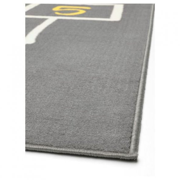 Çocuk Odası Halısı 100x160 cm Gri Renk-Temalı Yıkanmaz. Alan 1.60 m² - 2