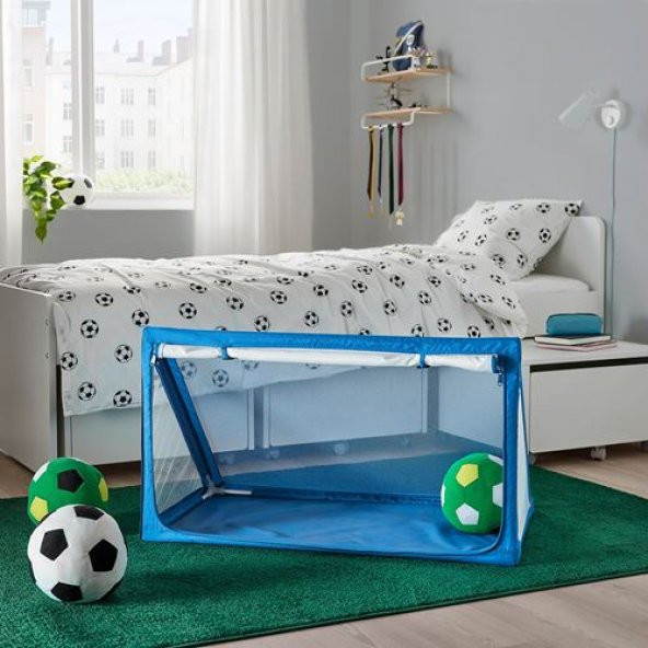 Çocuk Futbol Kalesi ve Depolama Alanı 90x53x53cm Mavi IKEA - 5