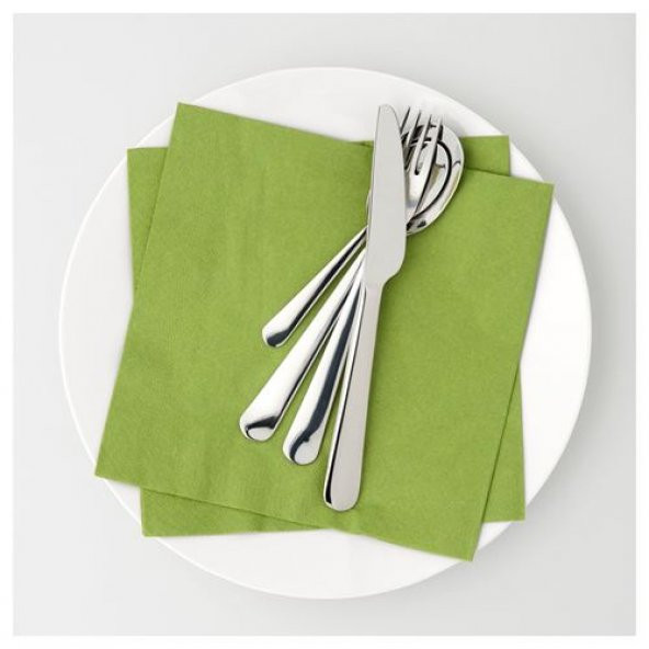 Servis Peçete 40x40 cm 50 Adet Açık Yeşil Renkli Peçete - 2
