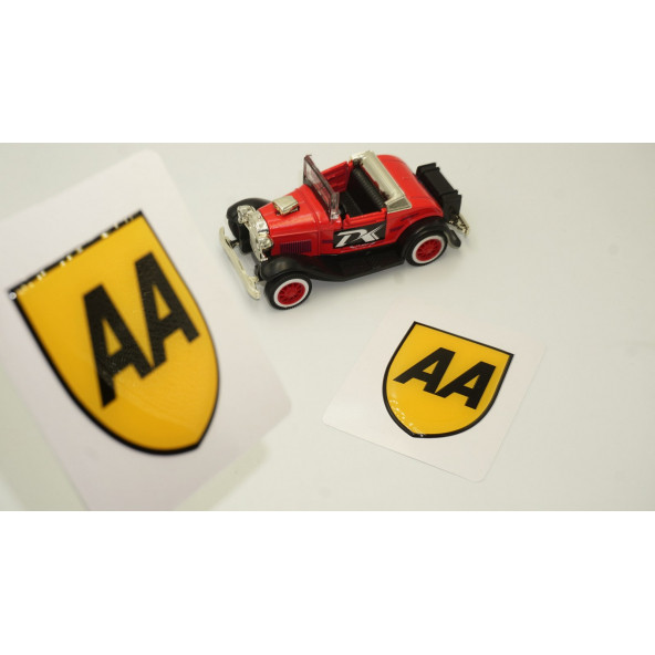AA Logo Damla Silikon Sticker 2 Li Set