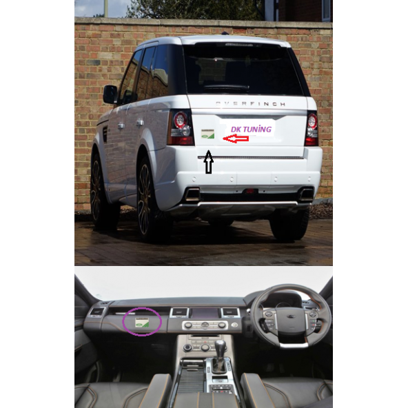 Land Rover Overfinch Logo Damla Silikon Plaka Logo Arma Amblem Yeni Stil - 4