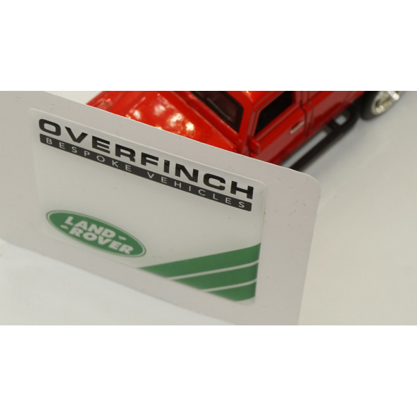 Land Rover Overfinch Logo Damla Silikon Plaka Logo Arma Amblem Yeni Stil - 5