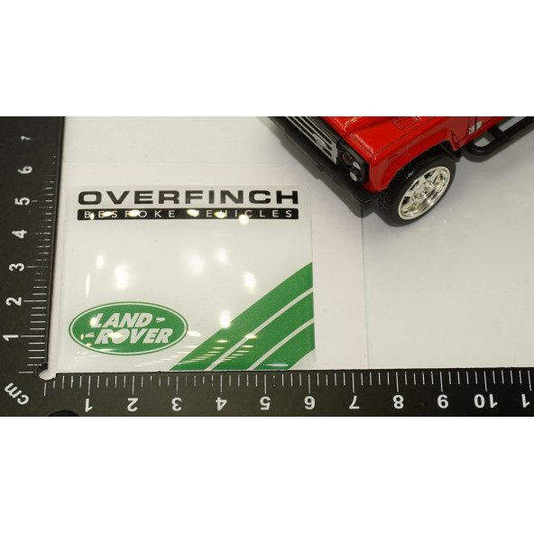 Land Rover Overfinch Logo Damla Silikon Plaka Logo Arma Amblem Yeni Stil - 6