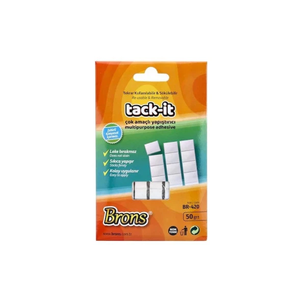 Brons Tack-it Hamur Yapıştırıcı Beyaz 50 Gr