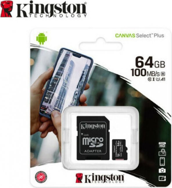 Kingston 64GB MicroSDXC Canvas Select Plus Hafıza Kartı SDCS2/64GB - 3