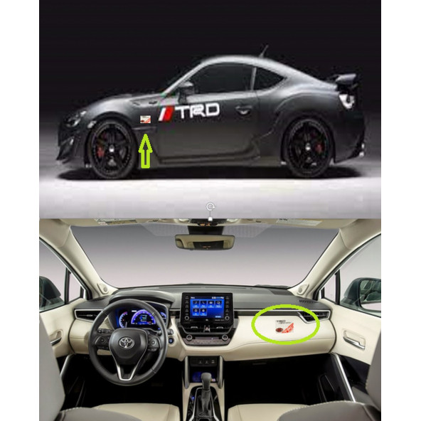 Toyota TRD Sportivo Logo Damla Silikon Plaka Logo Arma Amblem Yeni Stil - Resim 4