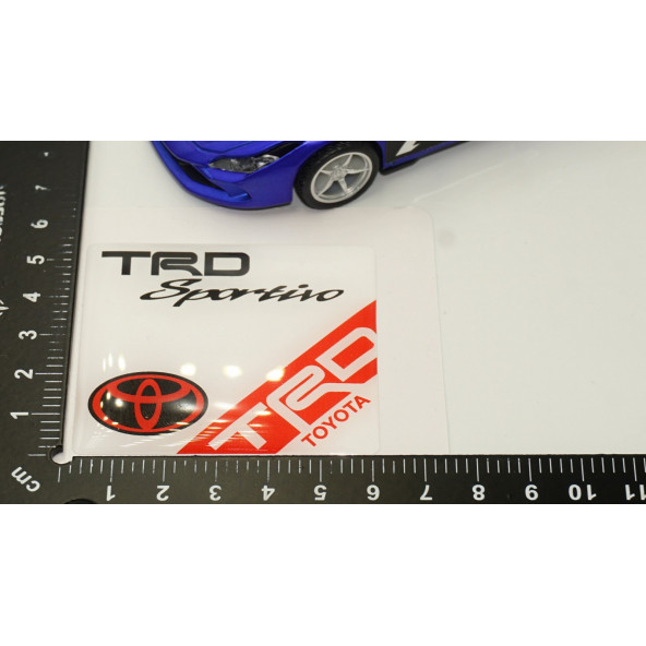 Toyota TRD Sportivo Logo Damla Silikon Plaka Logo Arma Amblem Yeni Stil - Resim 6
