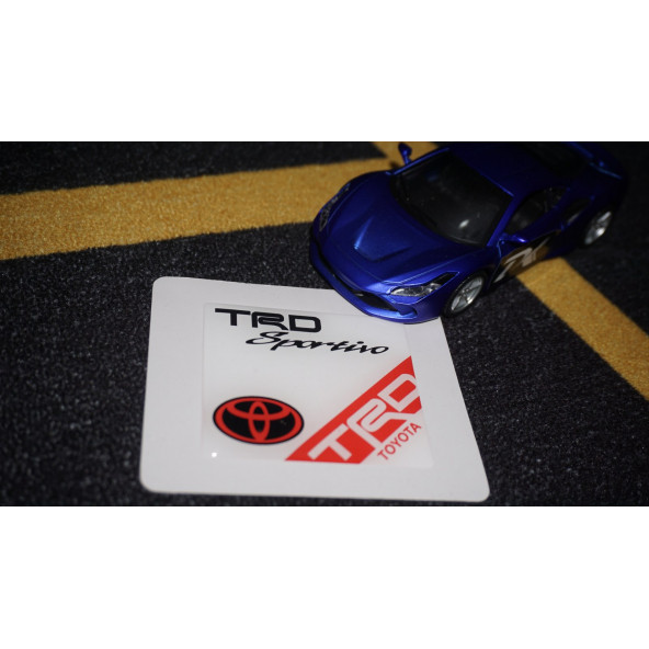 Toyota TRD Sportivo Logo Damla Silikon Plaka Logo Arma Amblem Yeni Stil - Resim 7